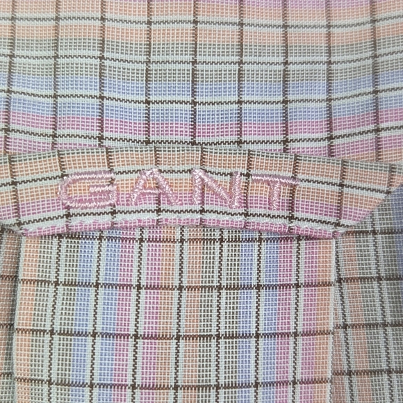 Gant Men's Bleeker Poplin Regular Fit Burton Down Checkered Shirt Size L - Picture 9 of 9